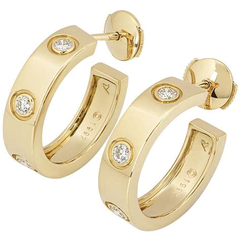 cartier love hoop earrings dupe|cartier love stud earrings review.